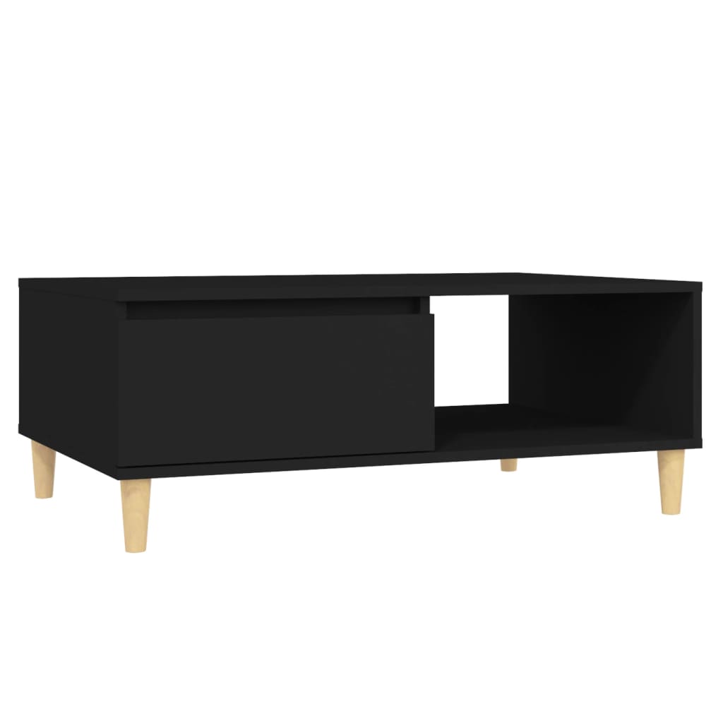 Salongbord svart 90x60x35 cm konstruert tre