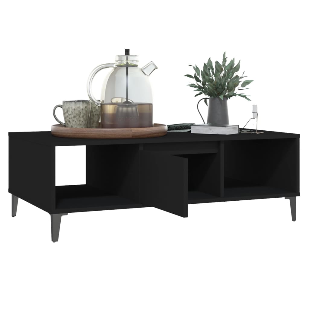 Salongbord svart 103,5x60x35 cm konstruert tre