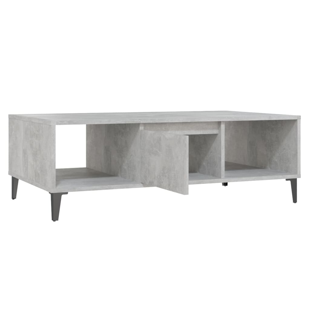 Salongbord betonggrå 103,5x60x35 cm konstruert tre