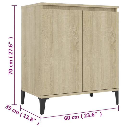 Skjenk sonoma eik 60x35x70 cm konstruert tre
