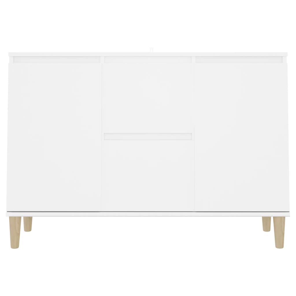 Skjenk hvit 101x35x70 cm konstruert tre