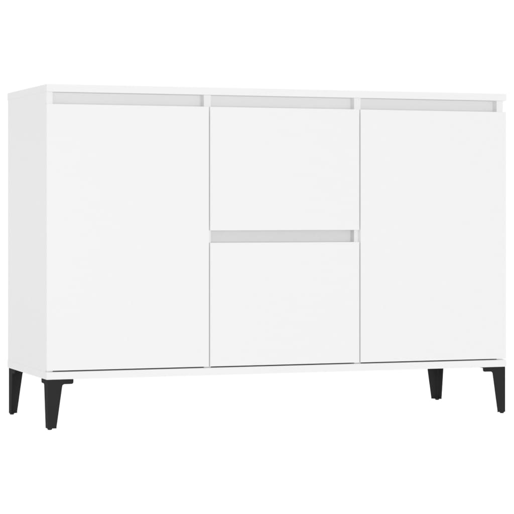 Skjenk hvit 102x35x70 cm konstruert tre