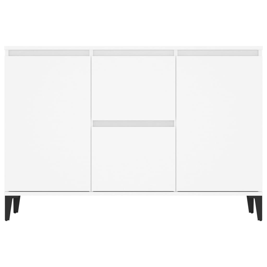 Skjenk hvit 102x35x70 cm konstruert tre