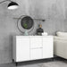 Skjenk hvit 102x35x70 cm konstruert tre