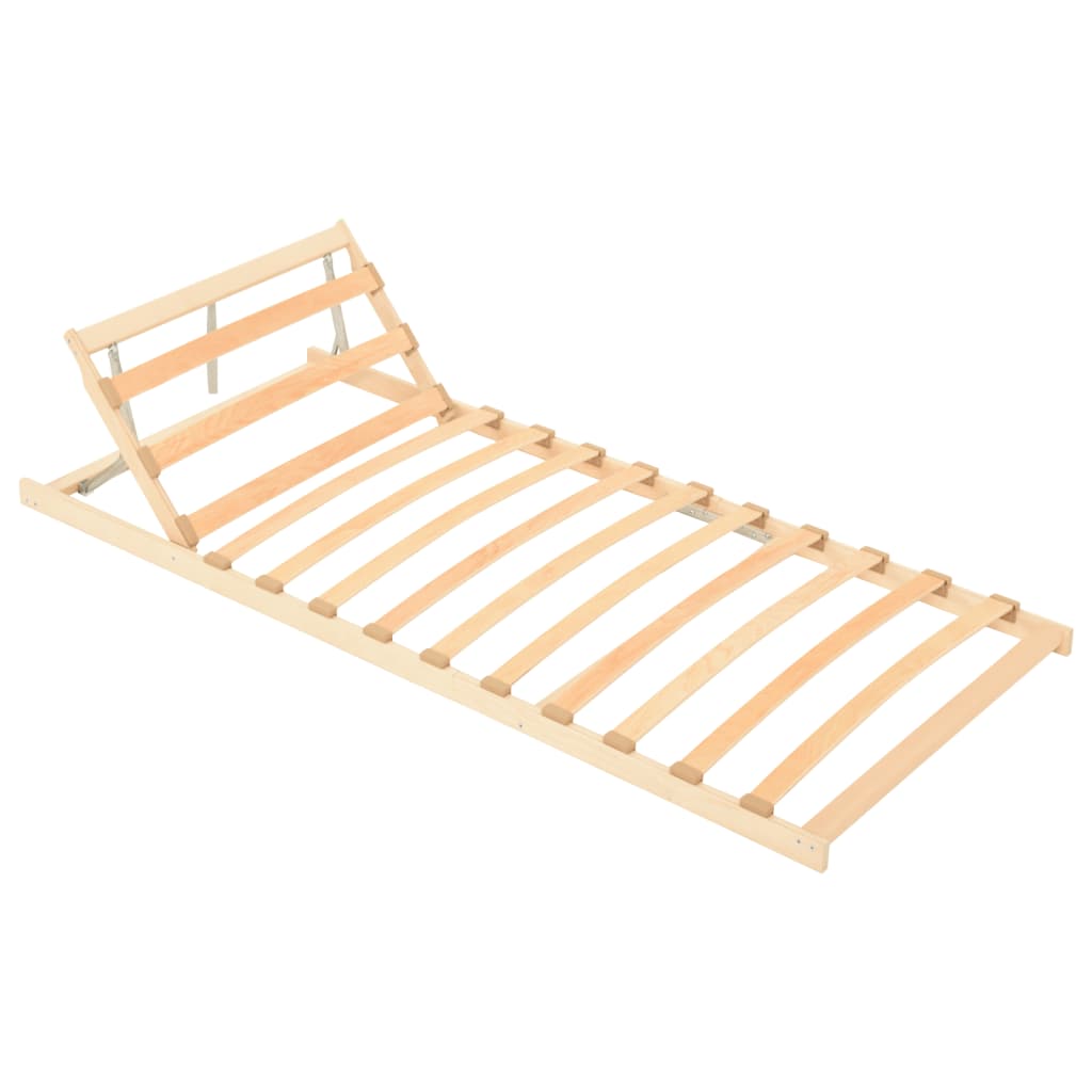 Spilebase med 13 lameller og justerbar hodegavl 80x200 cm