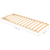 Spilebase med 13 lameller og justerbar hodegavl 80x200 cm