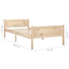 Sengeramme heltre furu 90x200 cm