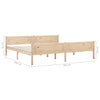 Sengeramme heltre furu 200x200 cm