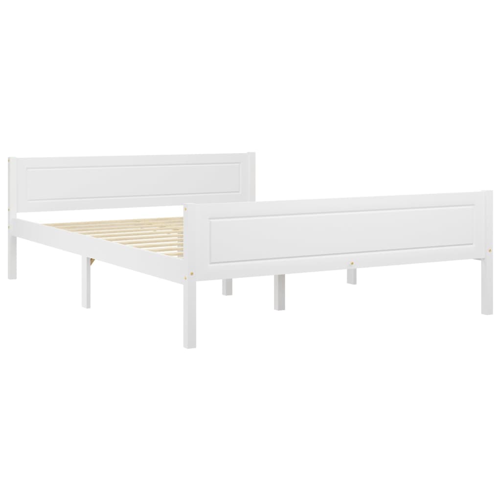 Sengeramme hvit heltre furu 140x200 cm