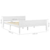 Sengeramme hvit heltre furu 140x200 cm