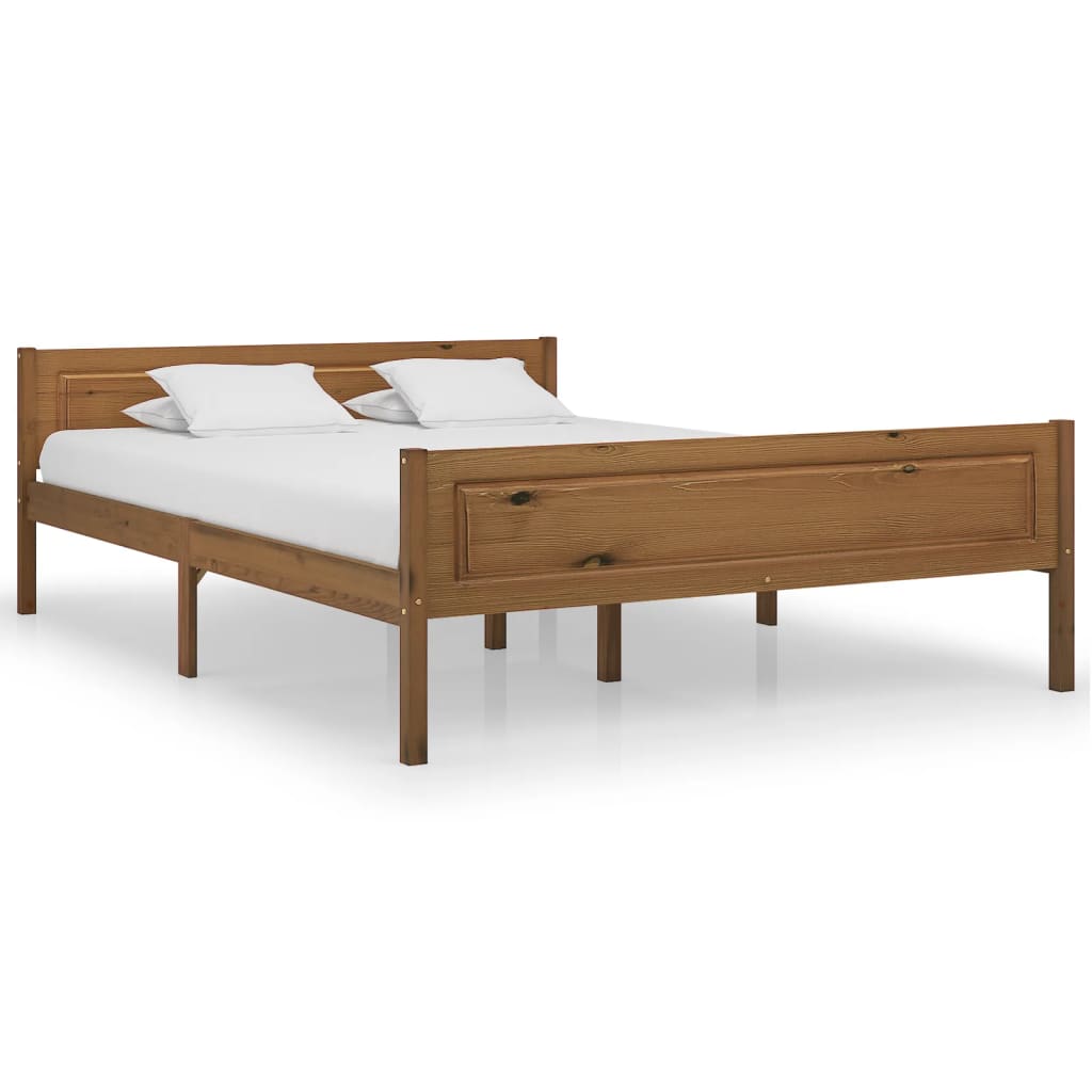 Sengeramme heltre furu honningbrun 140x200 cm