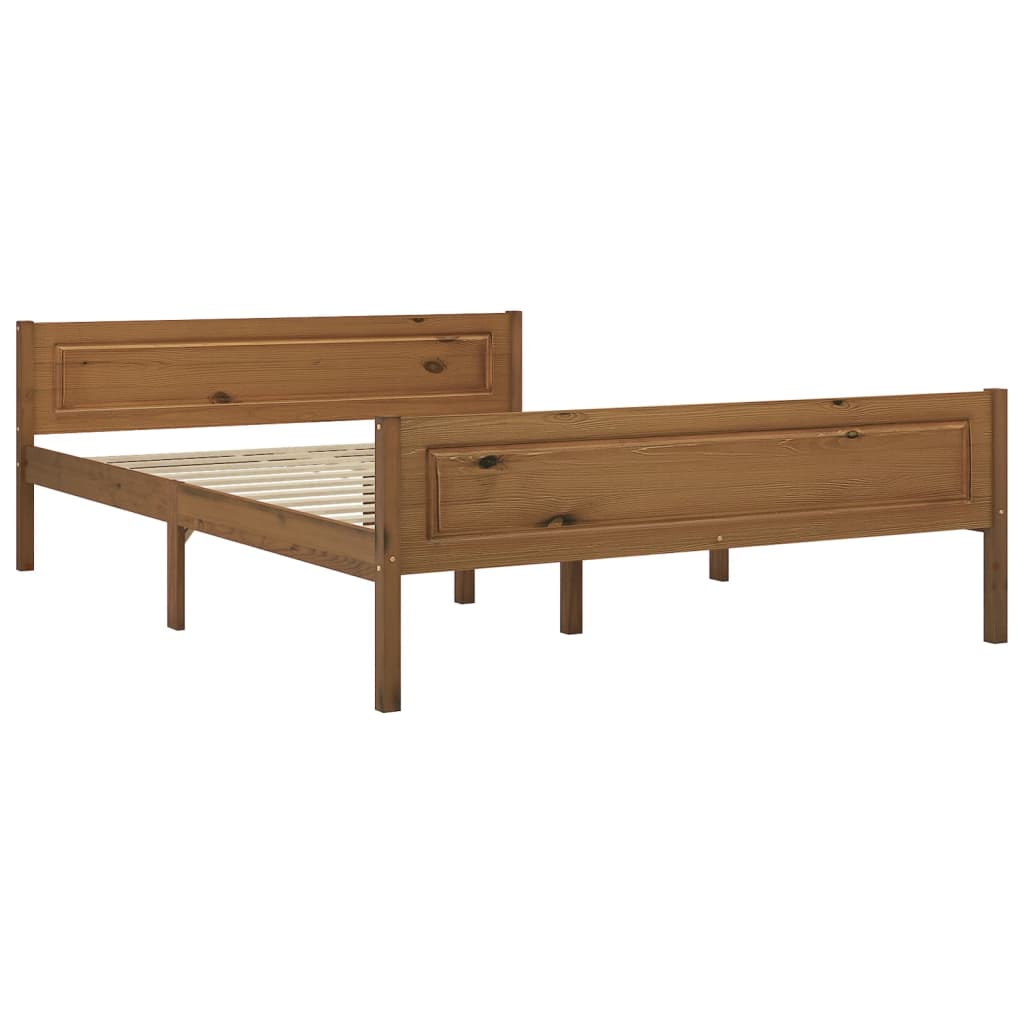 Sengeramme heltre furu honningbrun 140x200 cm