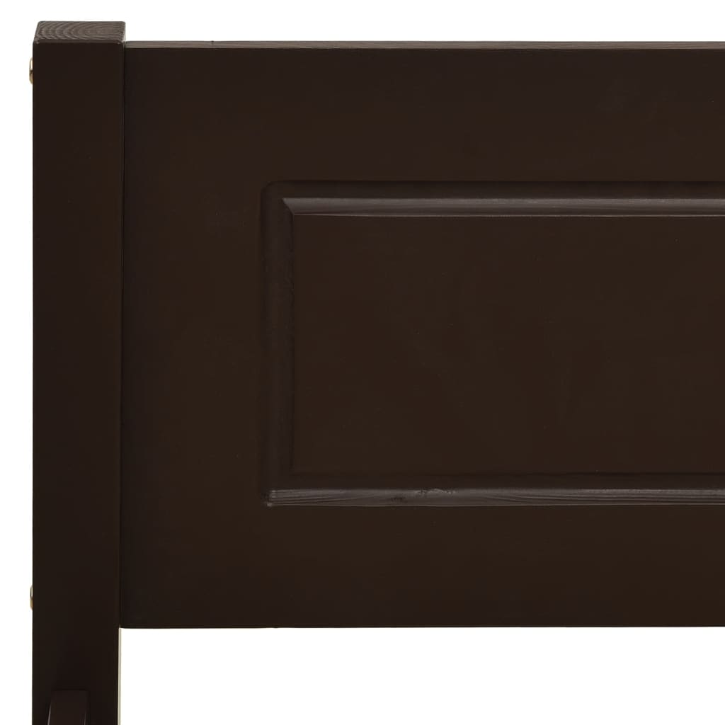 Sengeramme heltre furu mørkebrun 120x200 cm
