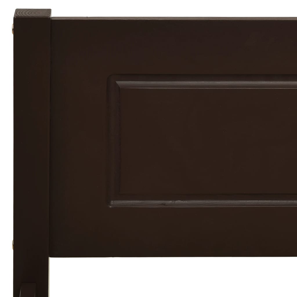 Sengeramme heltre furu mørkebrun 200x200 cm