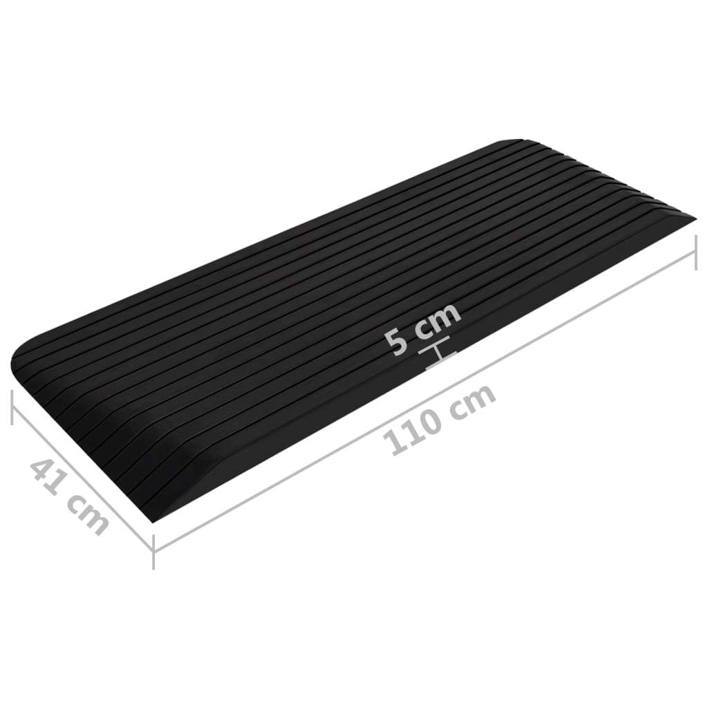 Terskelramper 2 stk 110x41x5 cm gummi