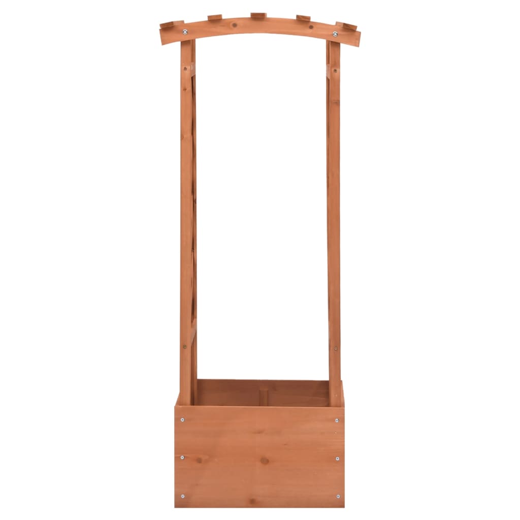 Blomsterkasse med espalier og bue 49x39x117 cm gran