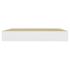 Flytende vegghylle eik og hvit 23x23,5x3,8 cm MDF