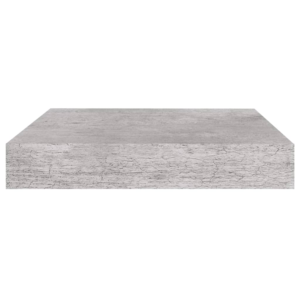 Flytende vegghyller 4 stk betonggrå 23x23,5x3,8 cm MDF