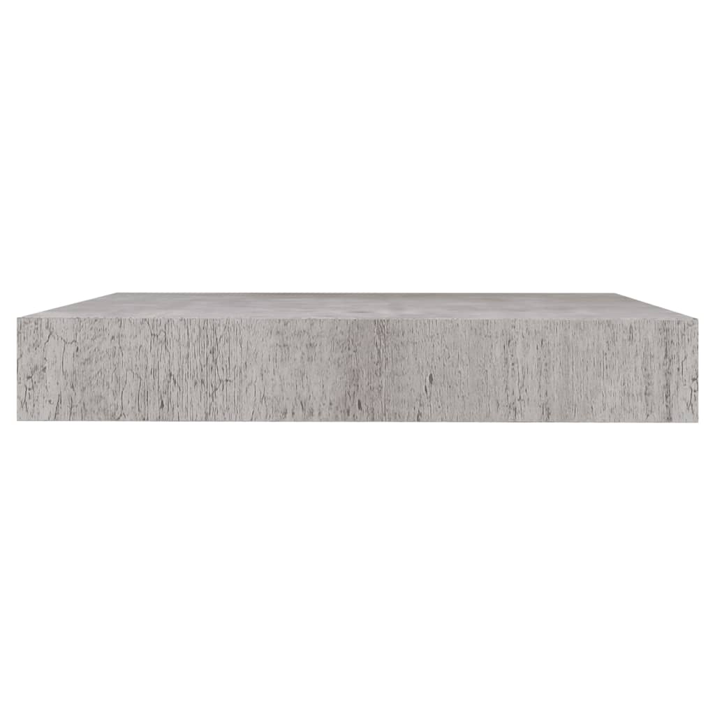 Flytende vegghyller 4 stk betonggrå 23x23,5x3,8 cm MDF