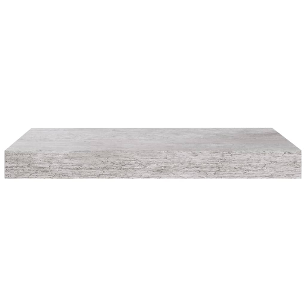 Flytende vegghyller 4 stk betonggrå 40x23x3,8 cm MDF