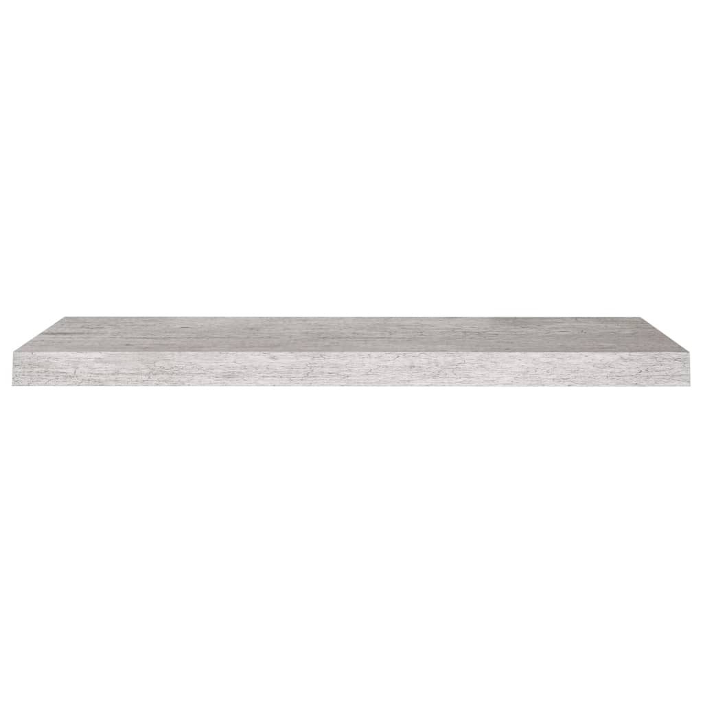 Flytende vegghyller 2 stk betonggrå 80x23,5x3,8 cm MDF