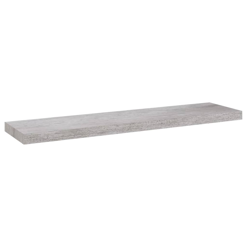 Flytende vegghylle betonggrå 90x23,5x3,8 cm MDF