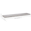 Flytende vegghylle betonggrå 90x23,5x3,8 cm MDF