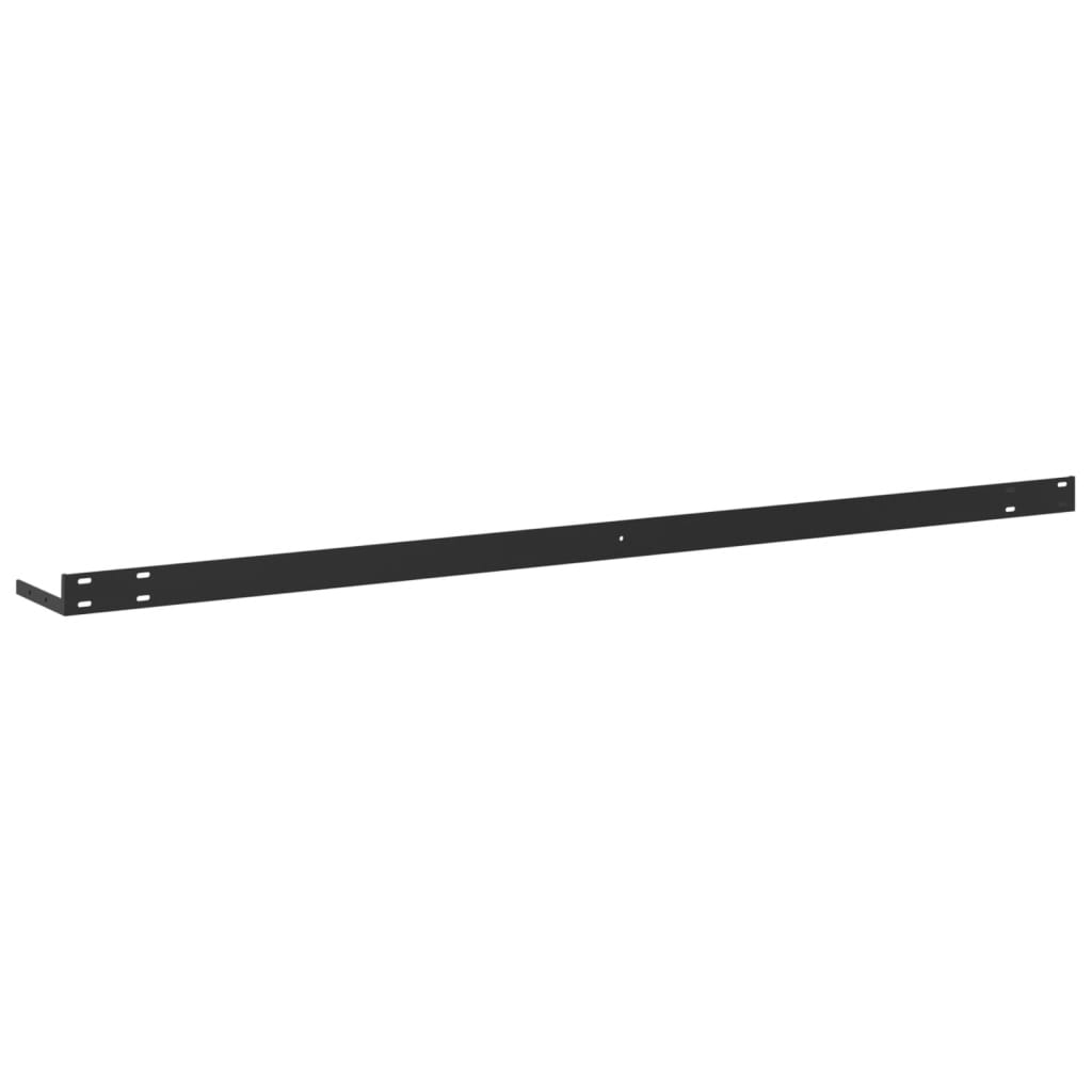 Flytende vegghyller 2 stk betonggrå 120x23,5x3,8 cm MDF
