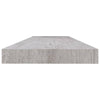 Flytende vegghyller 4 stk betonggrå 120x23,5x3,8 cm MDF