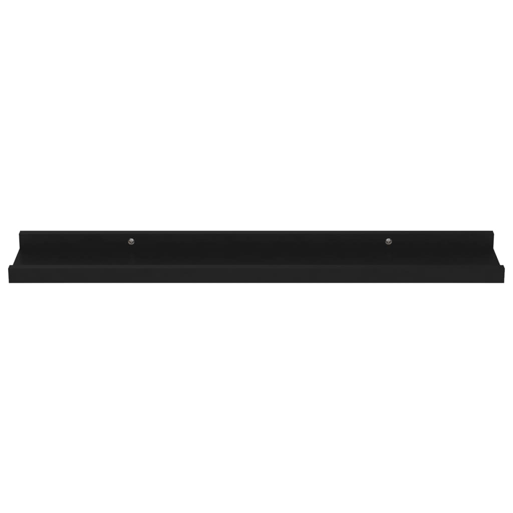Vegghyller 4 stk svart 60x9x3 cm
