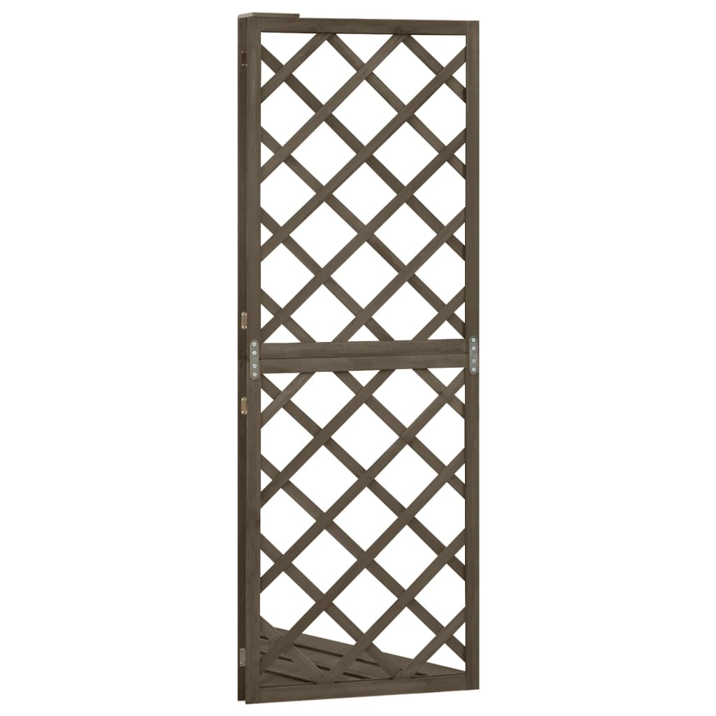 Hjørneespalier grå 50x50x145 cm heltre gran
