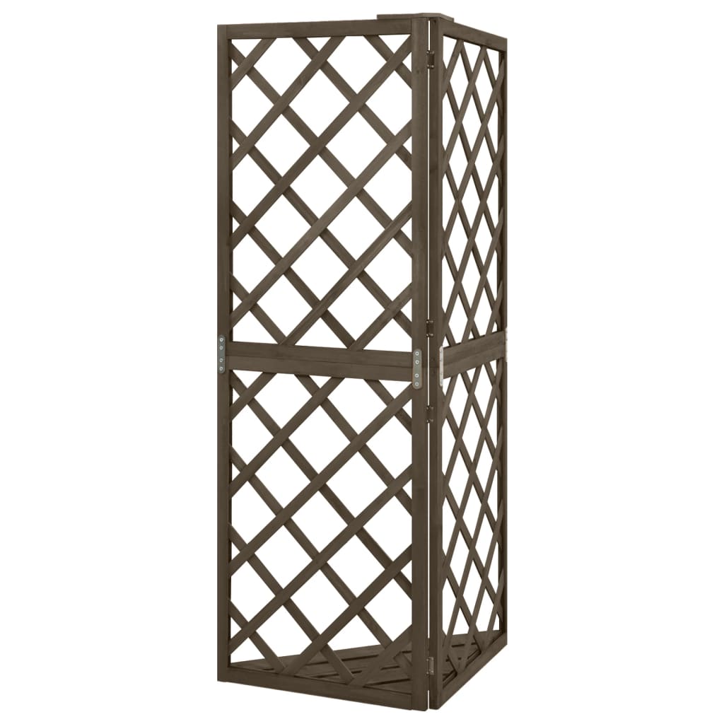 Hjørneespalier grå 50x50x145 cm heltre gran