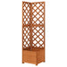 Blomsterkasse med espalier hjørne 40x40x150 cm heltre gran