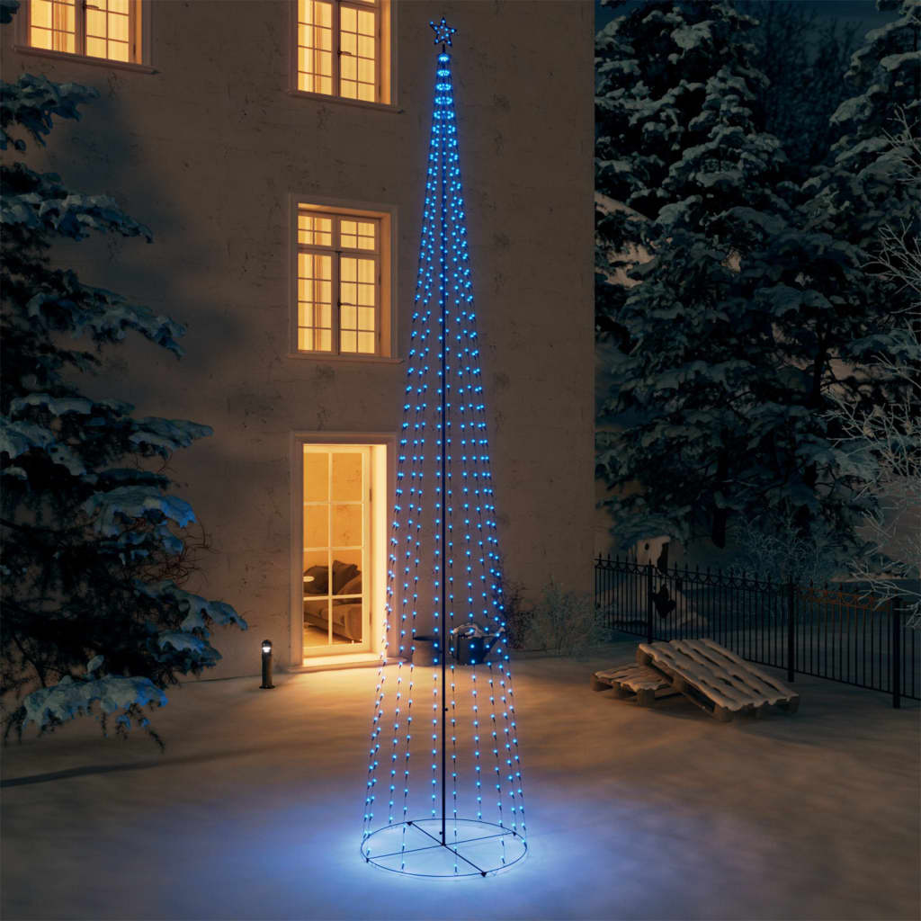 Juletre kjegle 752 blå lysdioder 160x500 cm
