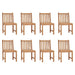 Hagestoler 8 stk heltre teak