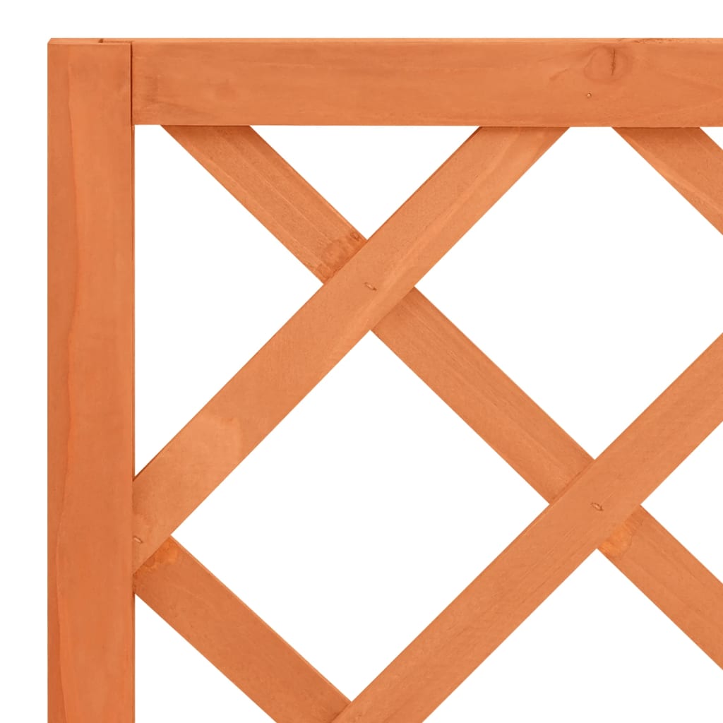 Blomsterkasse med espalier brun 70x30x135 cm heltre gran