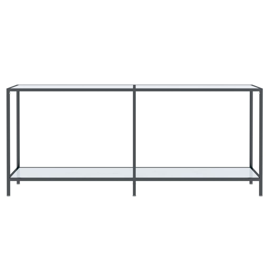 Konsollbord hvit 180x35x75,5 cm herdet glass
