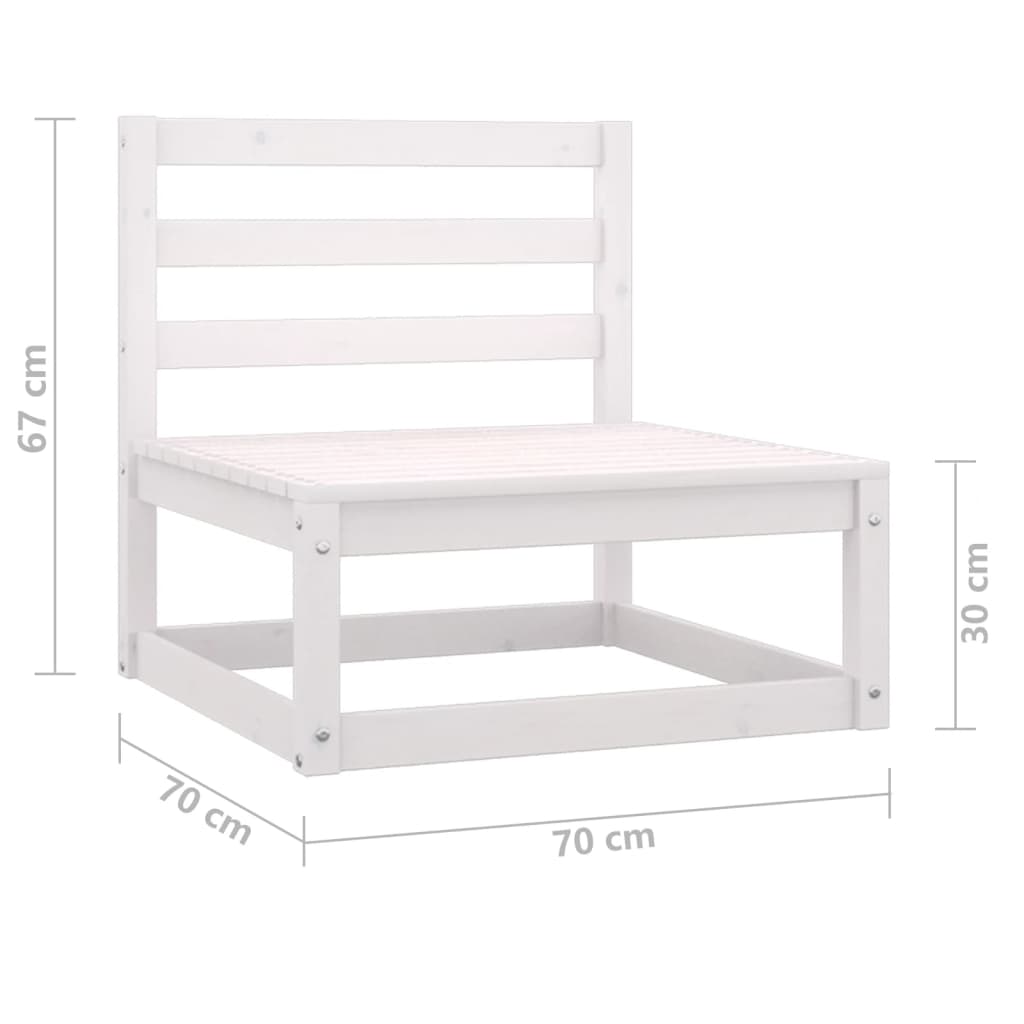 2-seters hagesofa hvit heltre furu