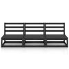 3-seters hagesofa svart heltre furu