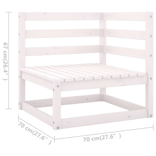 3-seters hagesofa hvit heltre furu