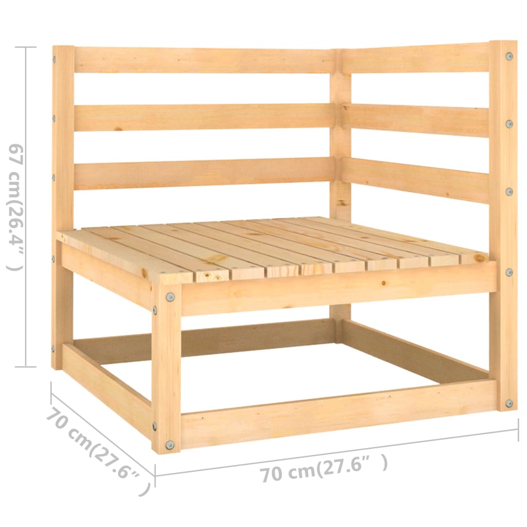 Hagesofagruppe med puter 3 deler heltre furu