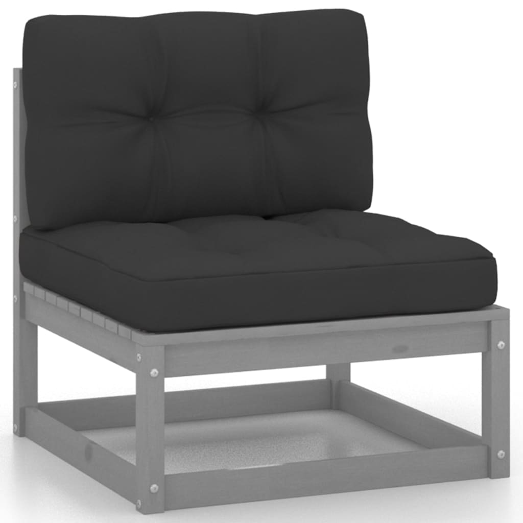 Sofa med puter 3-seters heltre furu