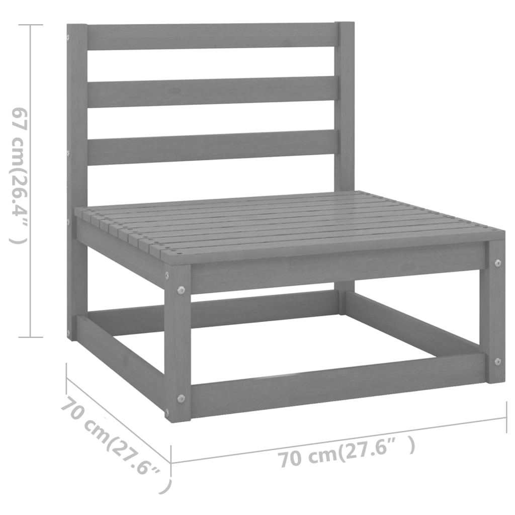 Sofa med puter 3-seters heltre furu