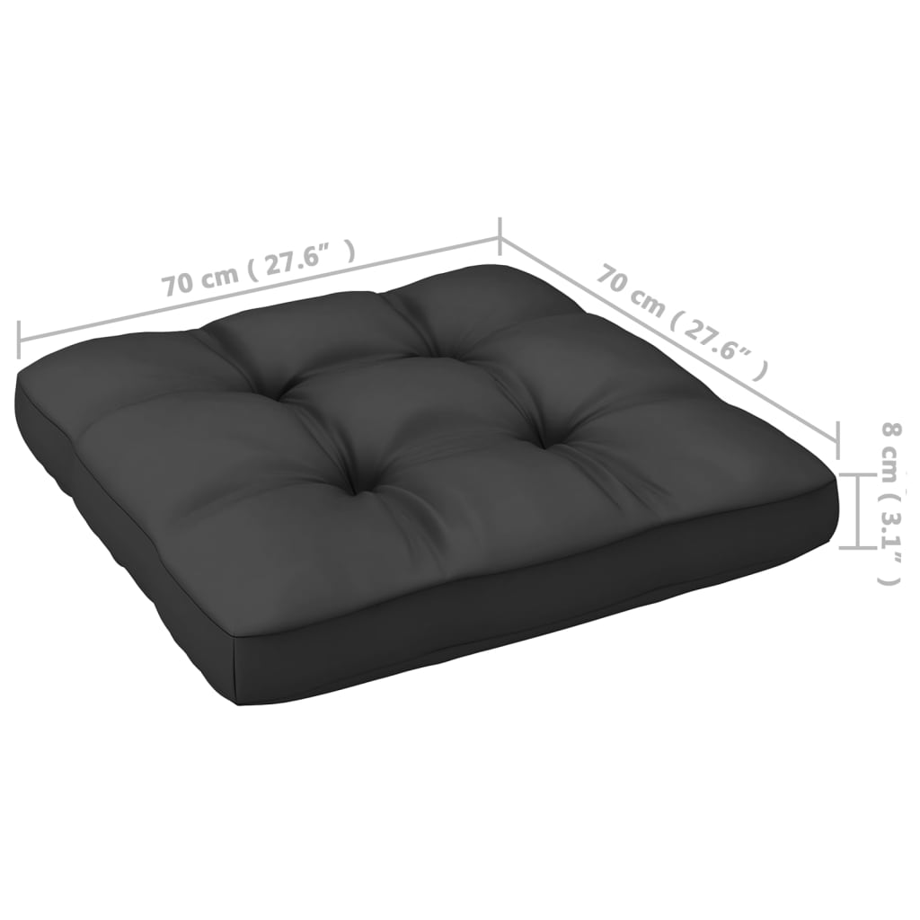 Sofa med puter 3-seters heltre furu