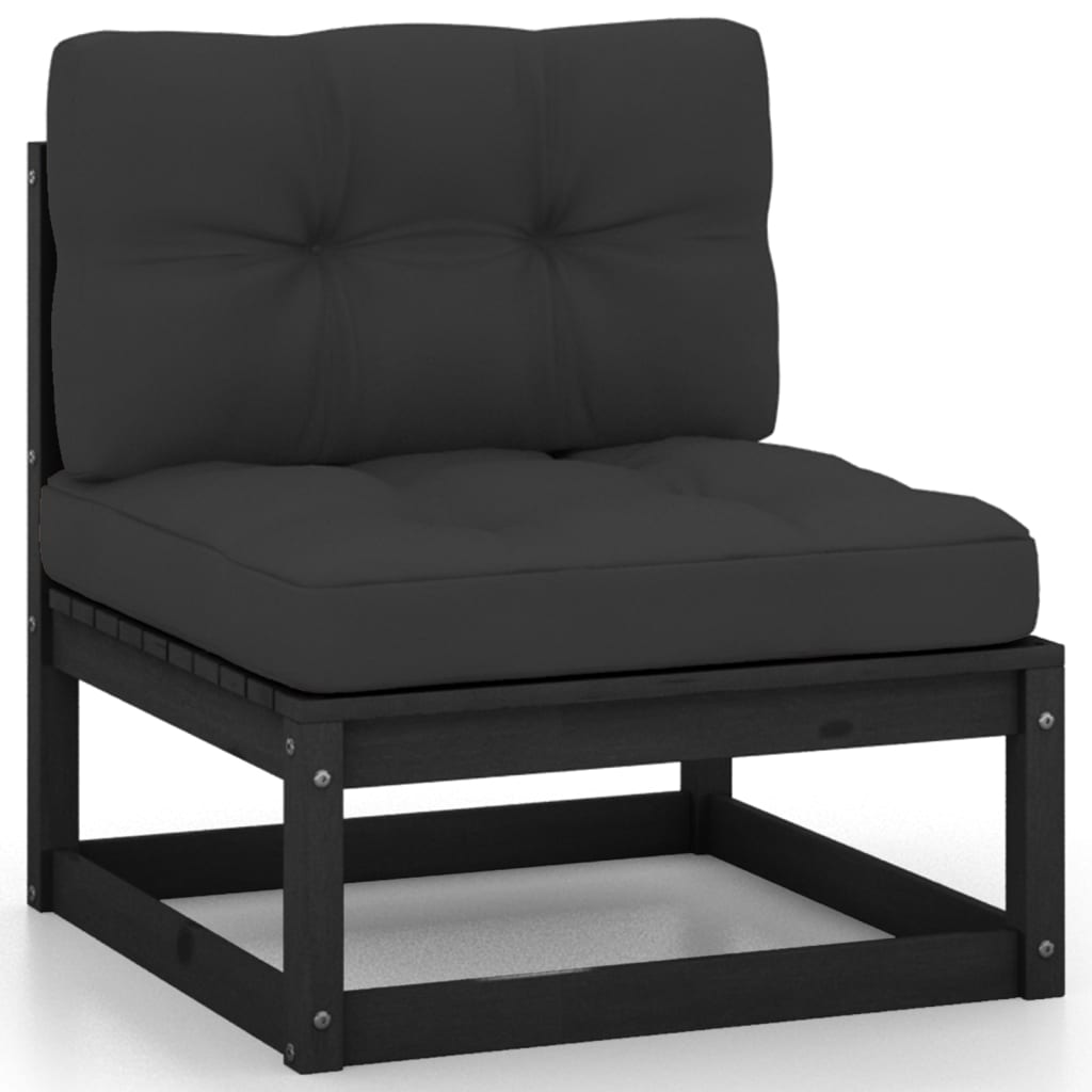 Sofa med puter 3-seters heltre furu