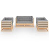 Hagesofagruppe med puter 6 deler heltre furu