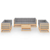 Hagesofagruppe med puter 8 deler heltre furu