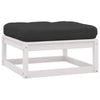 Hagesofagruppe med puter 7 deler hvit heltre furu