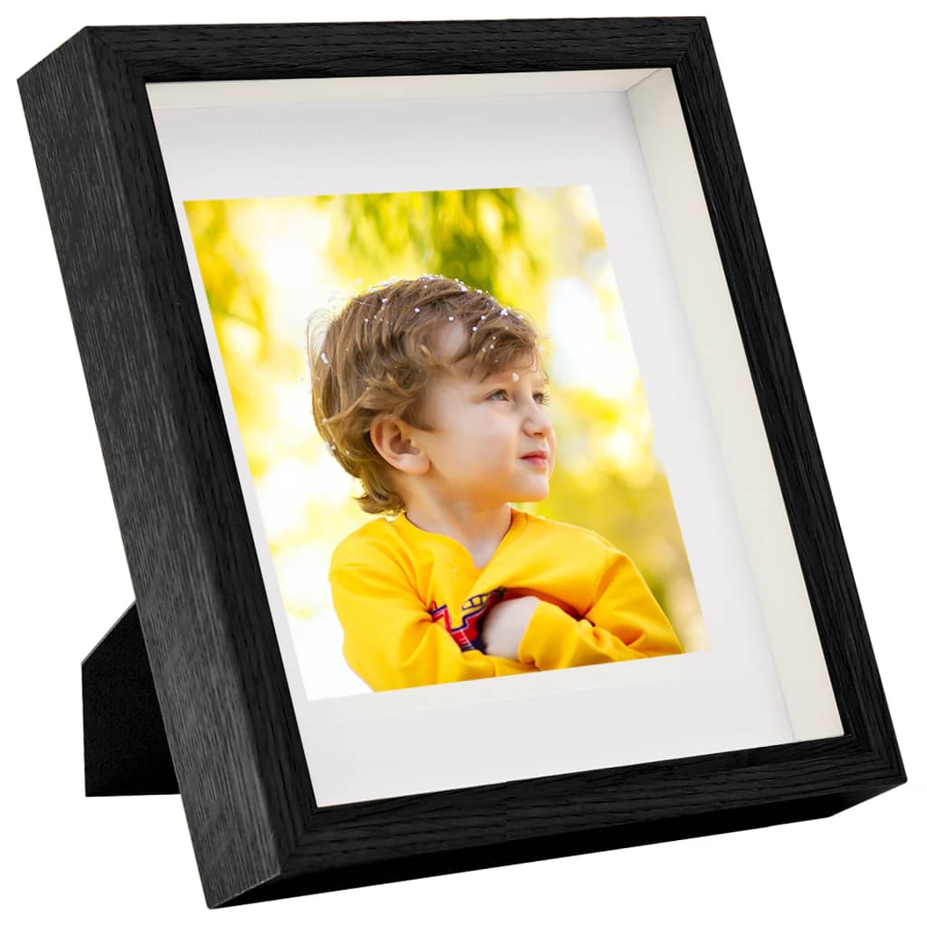 3D-fotoboksrammer 3 stk svart 23x23 cm for 13x13 cm bilde