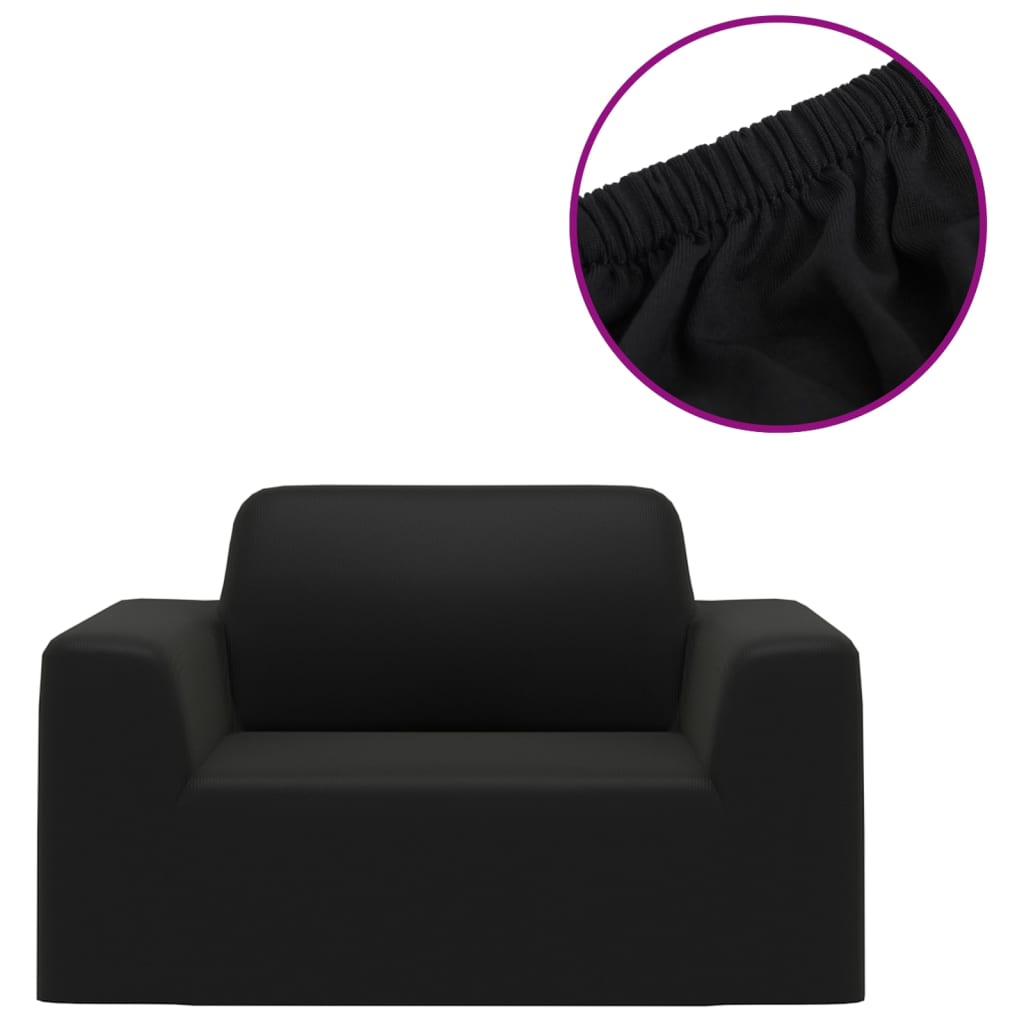 Sofaovertrekk polyester svart